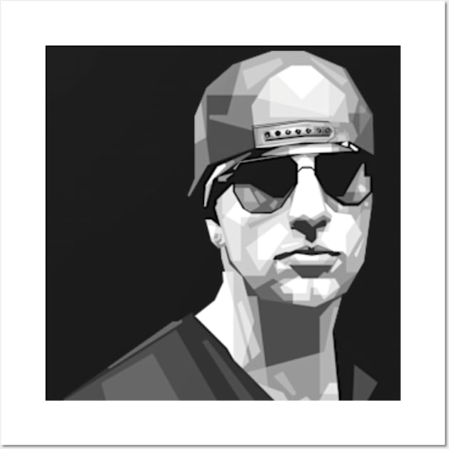 M Shadows - Avenged Sevenfold Black & White Wall Art by Paradox Studio